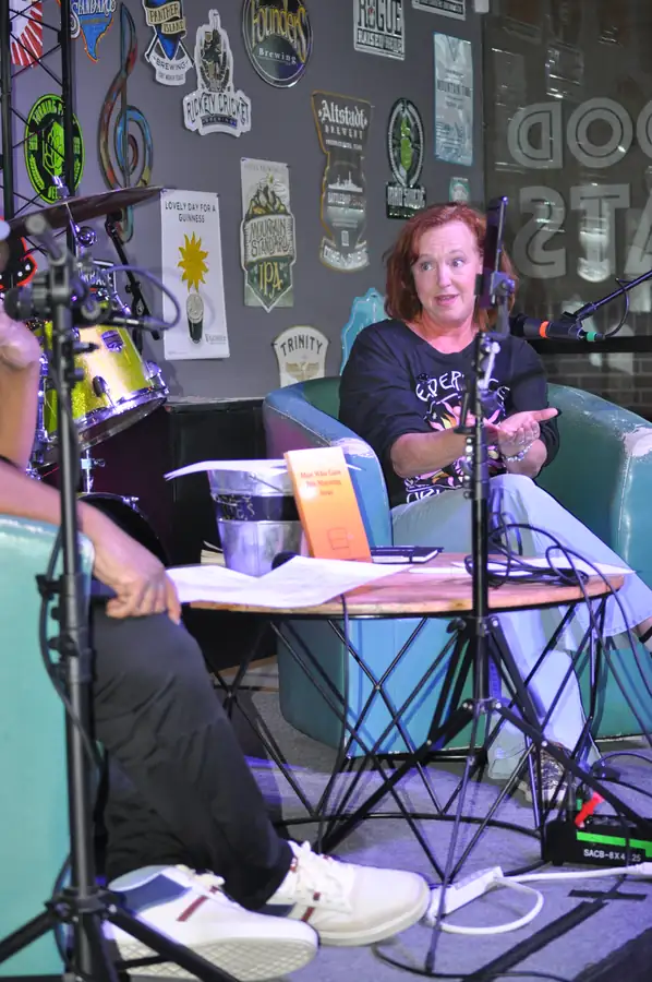 A guest in the chair during a Monday night show.